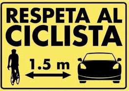 Respeta al ciclista: mensaje de seguridad vial de la web original del club